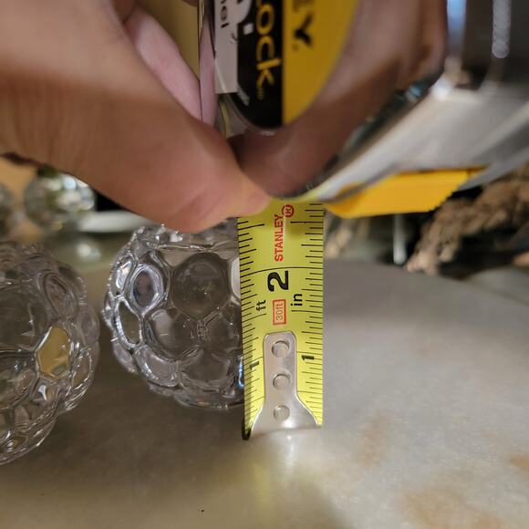 Mikasa Crystal Bubbles Votive Candle Holder Clear Textured Bubble Glass Set of 2 - Picture 8 of 10